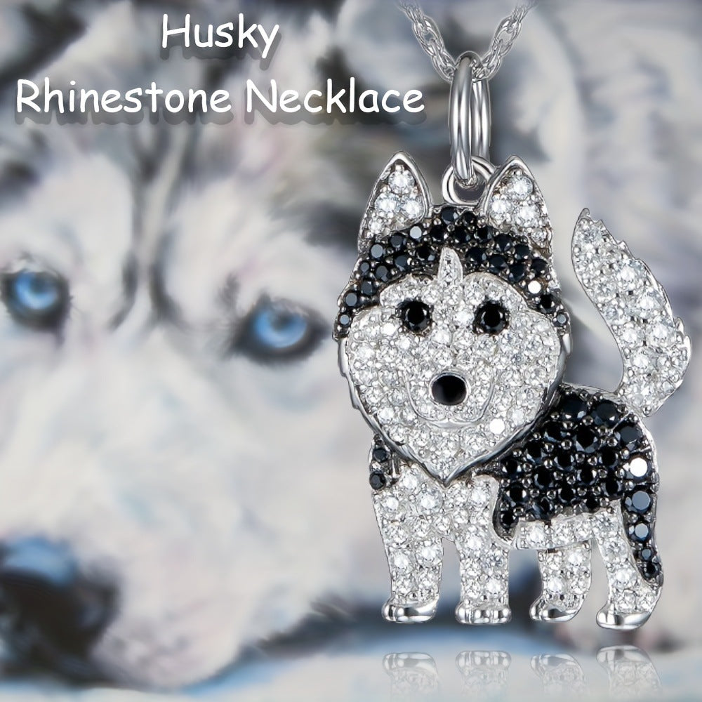 Collier pendentif en forme de Husky mignon