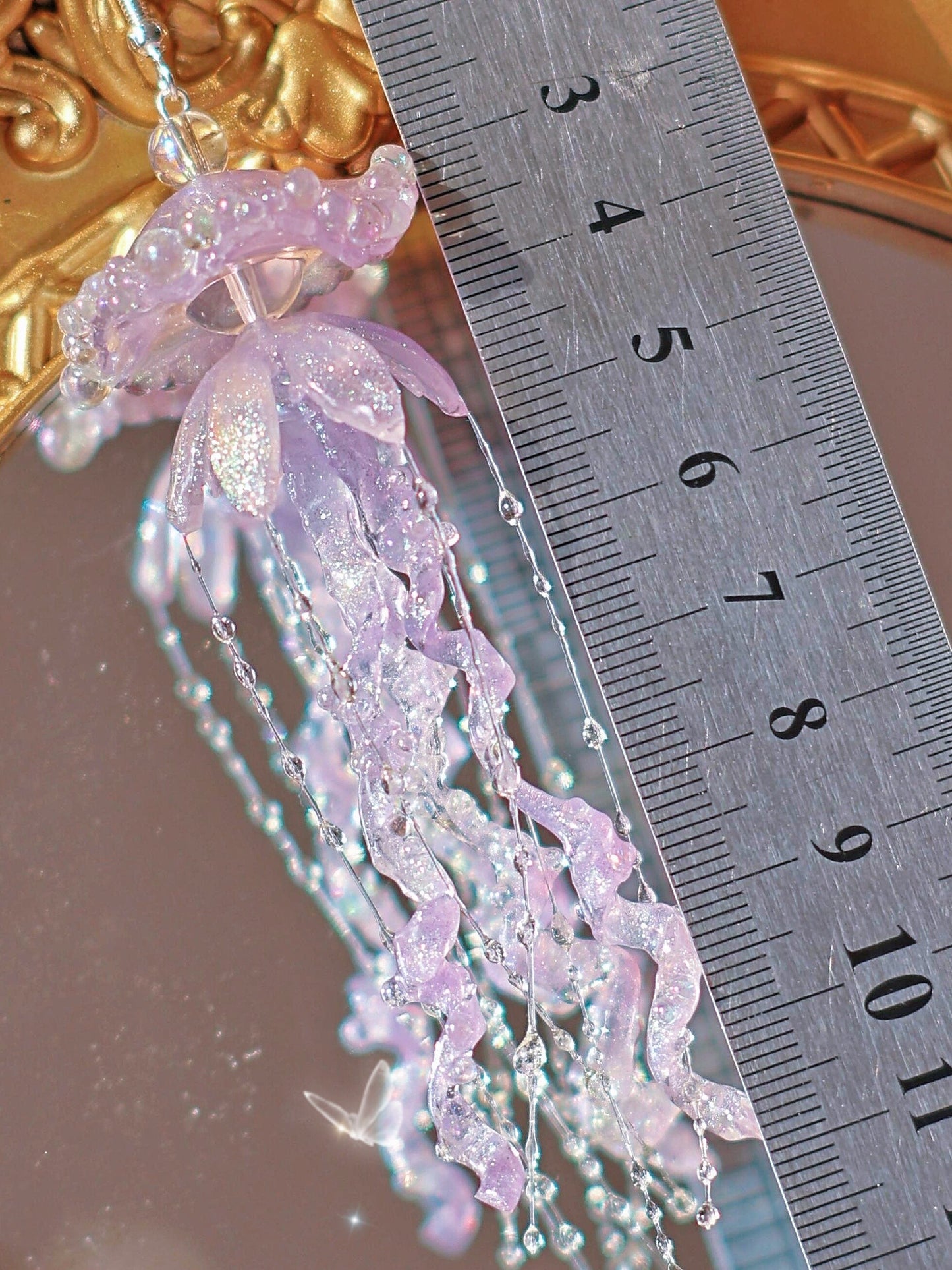 Creative Jellyfish Earrings Long Cute Ear Clip