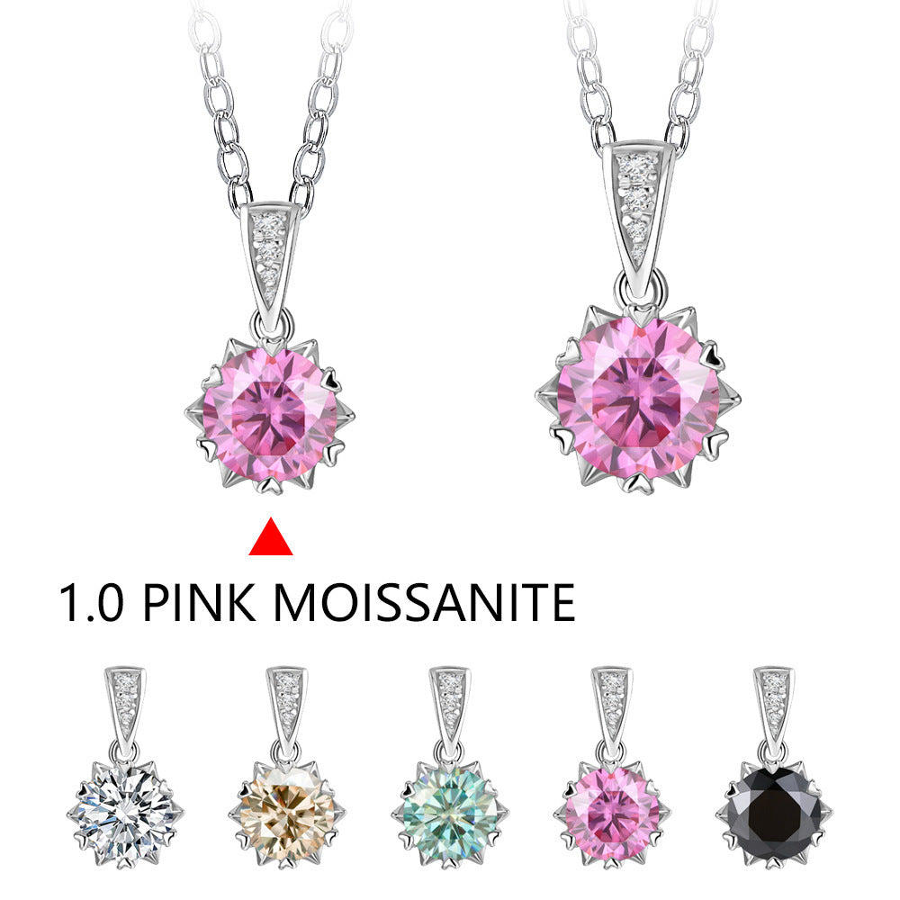 Collier flocon de neige Moissanite en argent Sterling 2 carats, Design d'intérêt spécial, à la mode, polyvalent