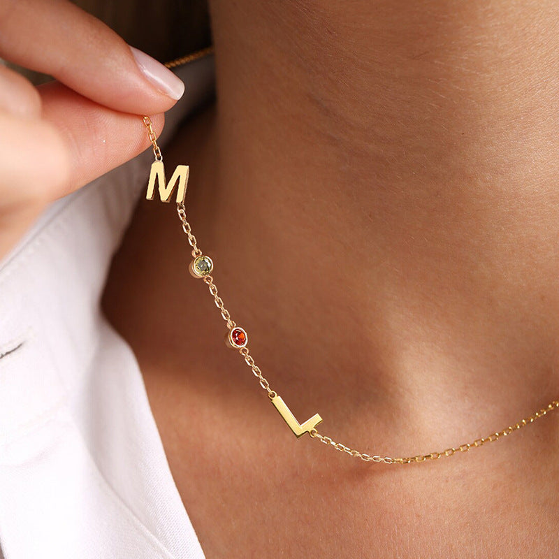 Stainless Steel 26 Alphabet Name Necklace