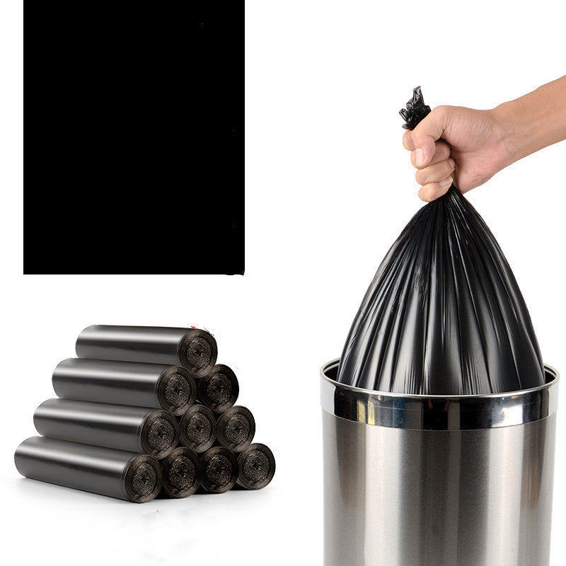 Grand sac en plastique jetable épais noir à bouche plate, grand sac en plastique de qualité alimentaire pour la cuisine