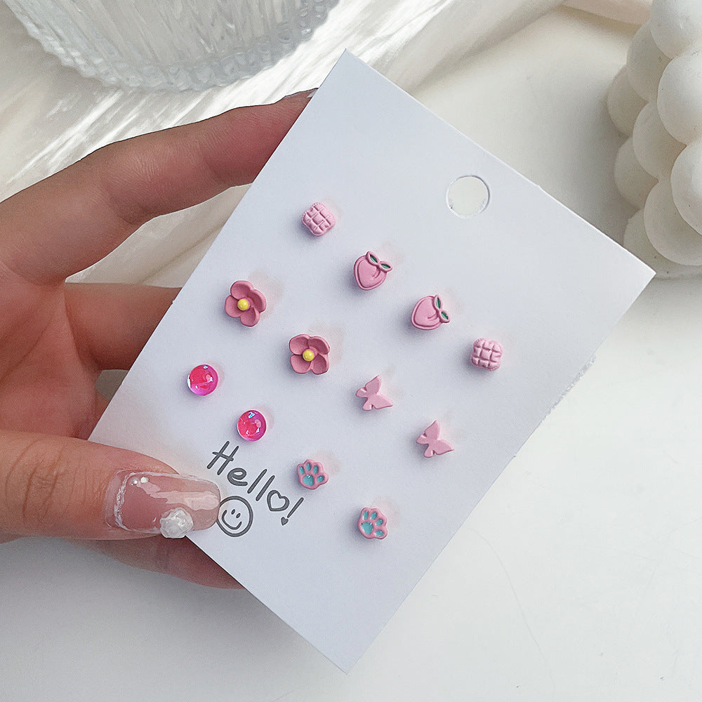 Boucles d'oreilles à tige en argent sterling pour femme