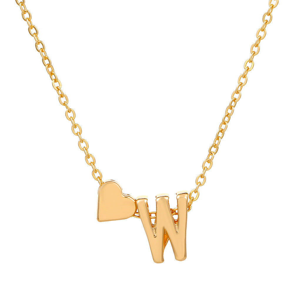 European And American Fashion Love 26 English Letter Simplicity Necklace