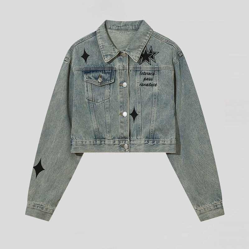 American High Street Vintage XINGX Embroidered Denim Jacket