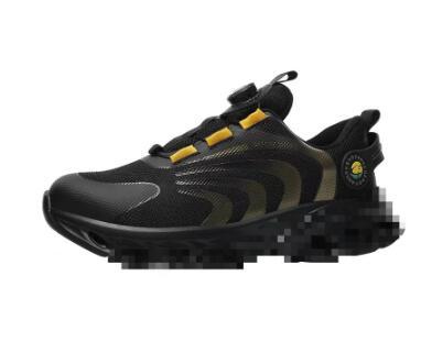 Chaussures de Protection du travail tissées volantes avec bouton d'arrivée transfrontalière, embout en acier