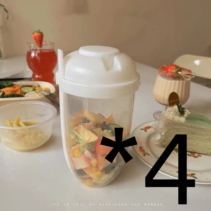 La tasse à salade de style Ins avec fourchette et couvercle est portable