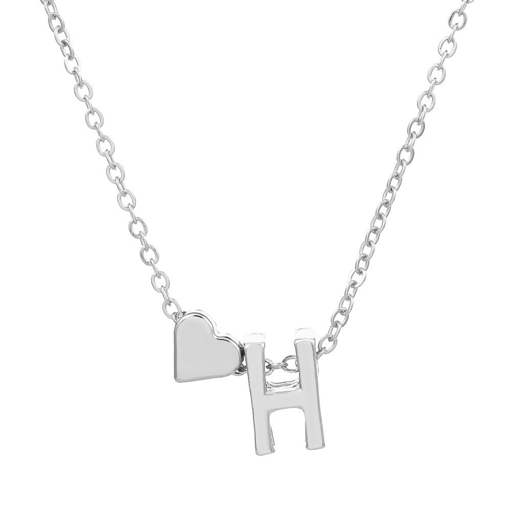 European And American Fashion Love 26 English Letter Simplicity Necklace