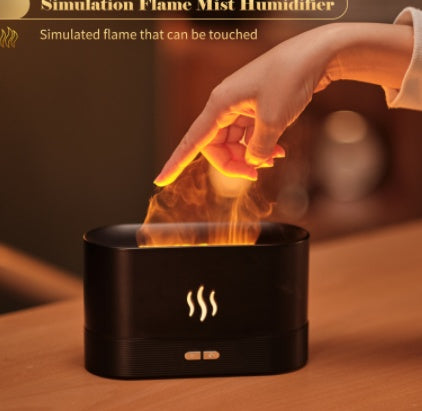 Diffuseur d'arôme avec humidificateur de brume légère de flamme, diffuseur d'aromathérapie avec Protection d'arrêt automatique sans eau pour Spa, maison, Yoga, bureau