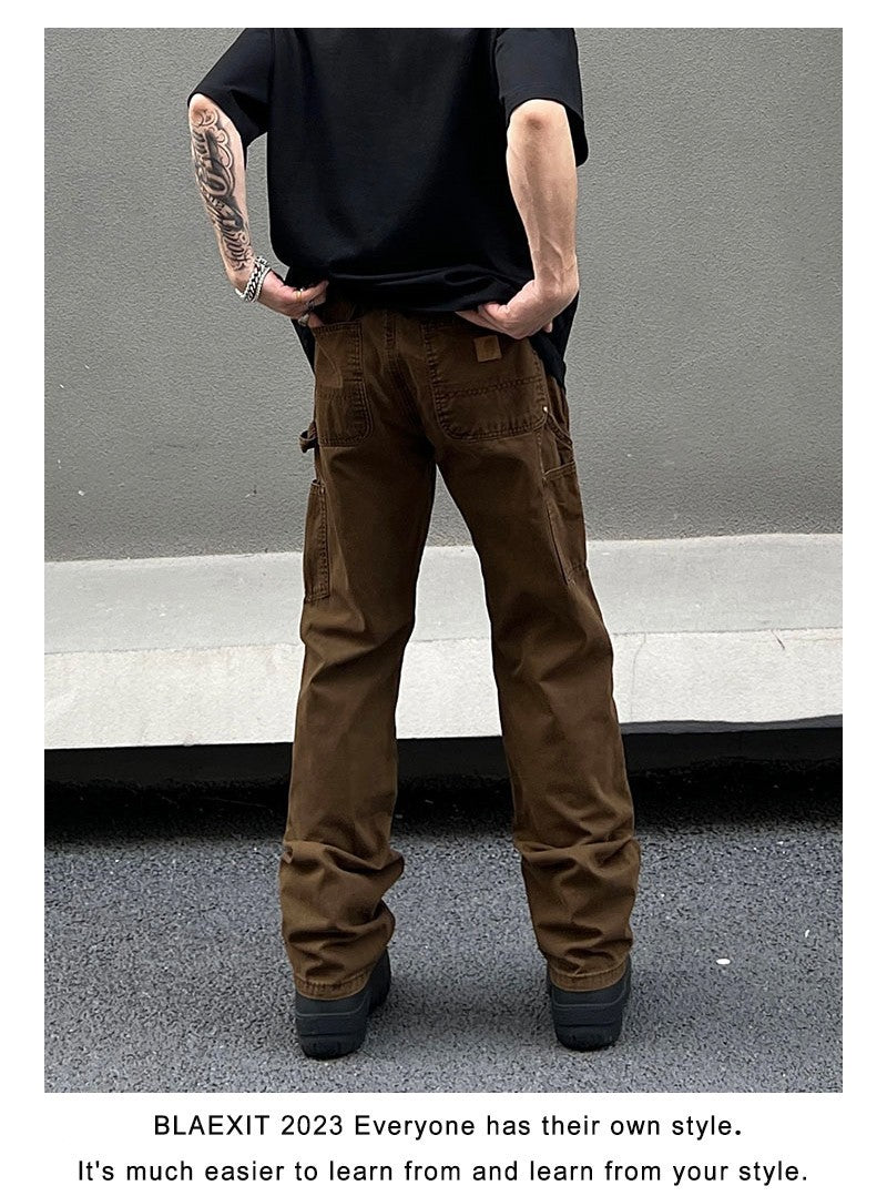 Men's Logging Workwear Straight Casual Jeans