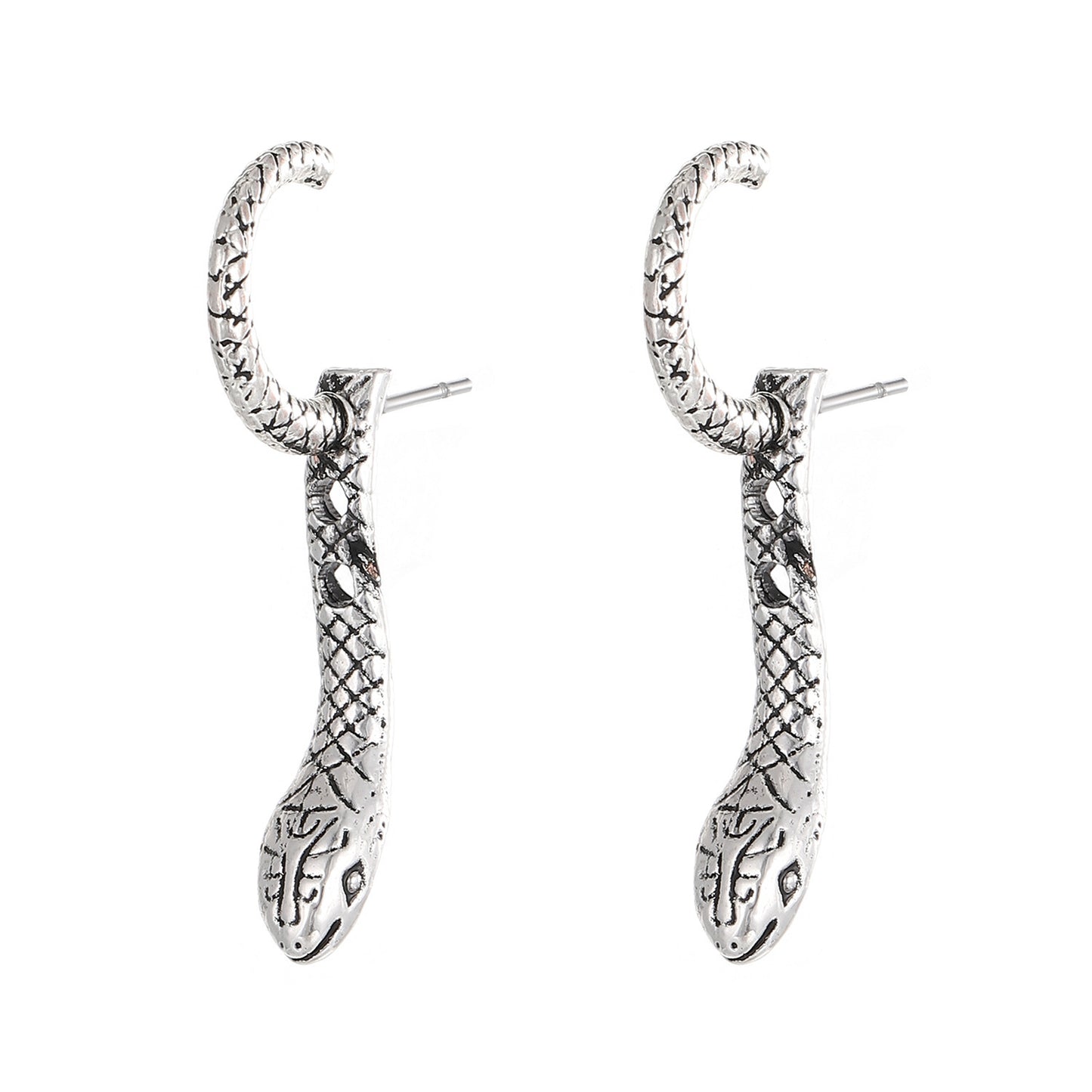 Boucles d'oreilles exagérées en forme de serpent pour femmes, Style Ins, Design rétro, sensation multi-usure