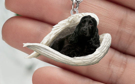 New Unique Dogs And Cats Sleeping Angel Pendant Car Key Ring