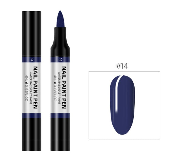 Stylo de peinture de vernis à ongles 24 couleurs, stylo de fleur de peinture 3D, stylo de fleur de dessin à base d'eau, stylo de vernis à ongles sans goût