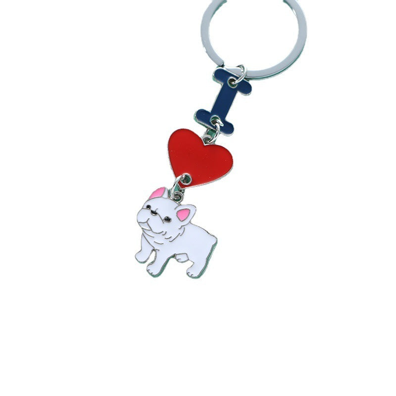 Ins Love Dog Pendant Bag Keychain