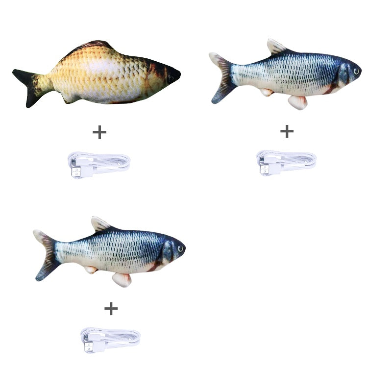 Version sans pince à chat - Jouet de poisson électrique de simulation de poisson sauteur électrique
