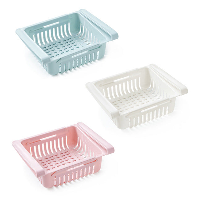 Panier de rangement pour réfrigérateur, boîte de rangement extensible multifonction pour réfrigérateur de cuisine