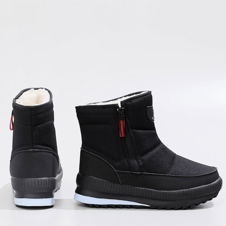 Chaussures en coton épaisses et doublées de polaire pour personnes âgées, courtes et antidérapantes, grandes chaussures chaudes
