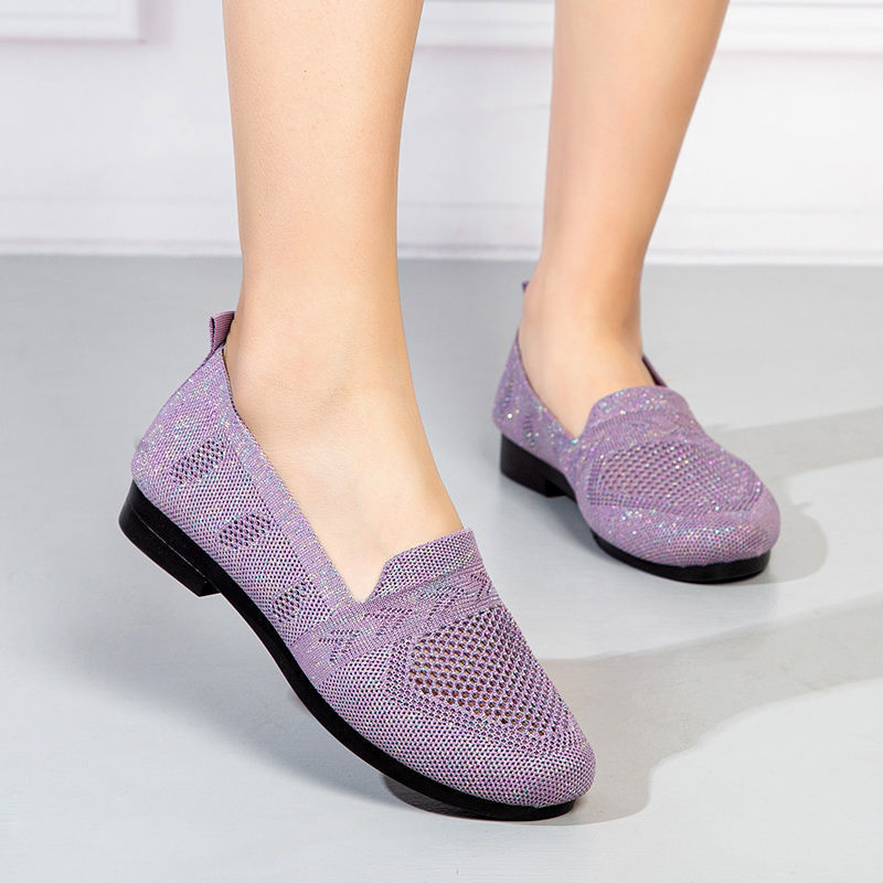Chaussures en tissu ajouré en maille pour femmes à la mode