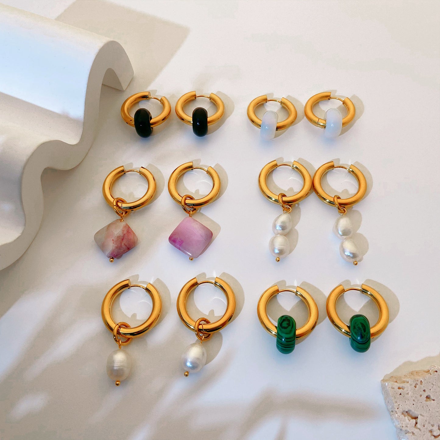 Boucles d'oreilles turquoise boucles d'oreilles perles irrégulières éléments en pierre boucles d'oreilles boucles d'oreilles