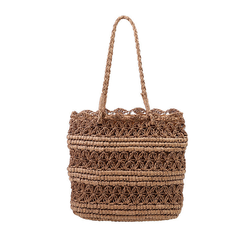 Sac à bandoulière creux tissé vintage français
