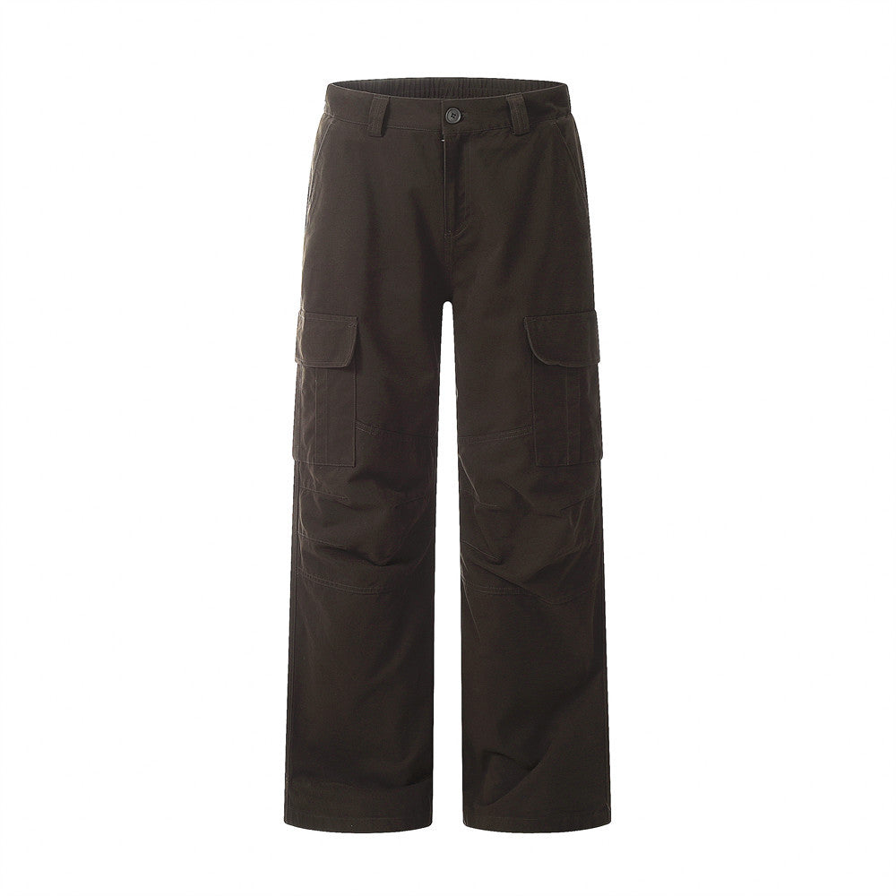 Solid Color Casual Working Pants Men's Loose