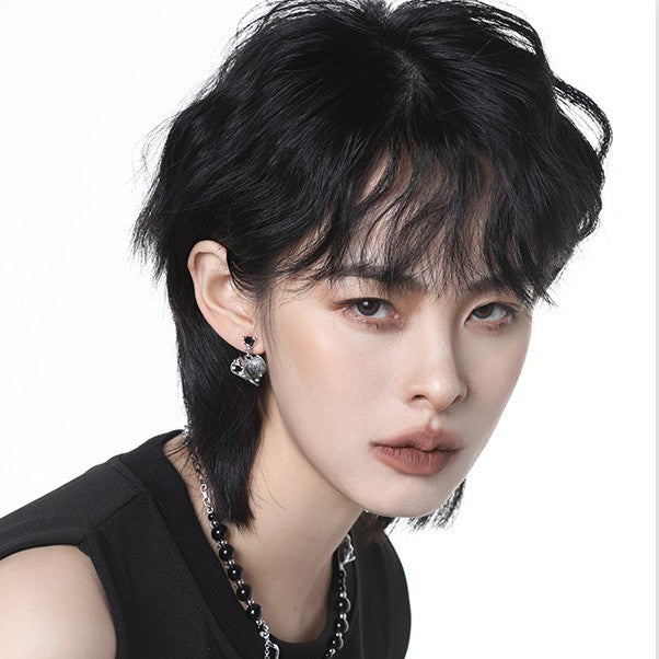 Boucles D'oreilles Gris Avec Coeur Simple