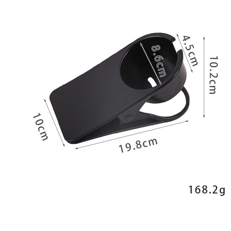 Portavasos de escritorio de plástico grande multiusos, estante de almacenamiento junto a la mesa, organizador de mesa de escritorio para botellas