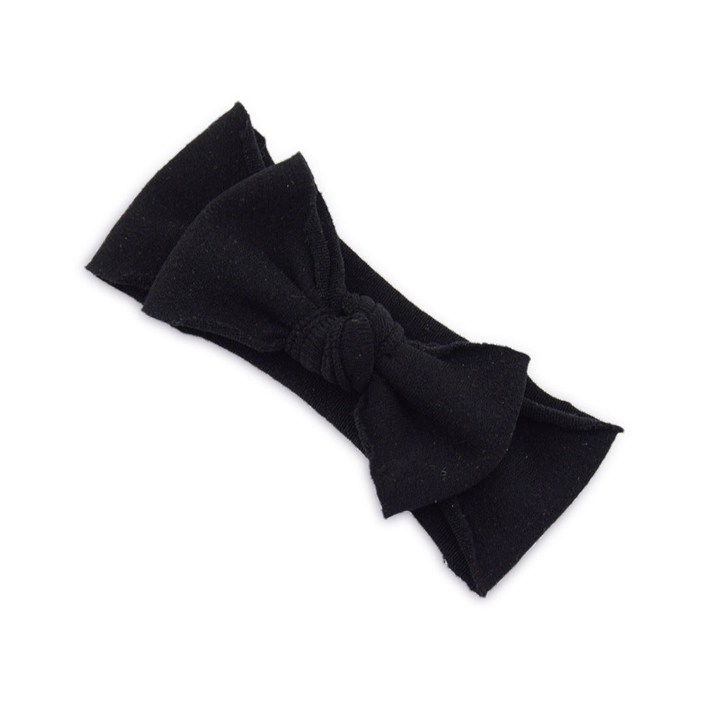Accessoires pour cheveux de bébé, bandeau noué de couleur unie