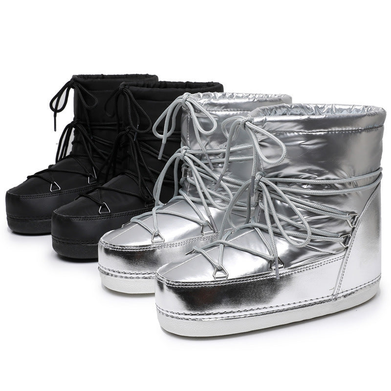 Bottes spatiales antidérapantes imperméables épaissies chaudes