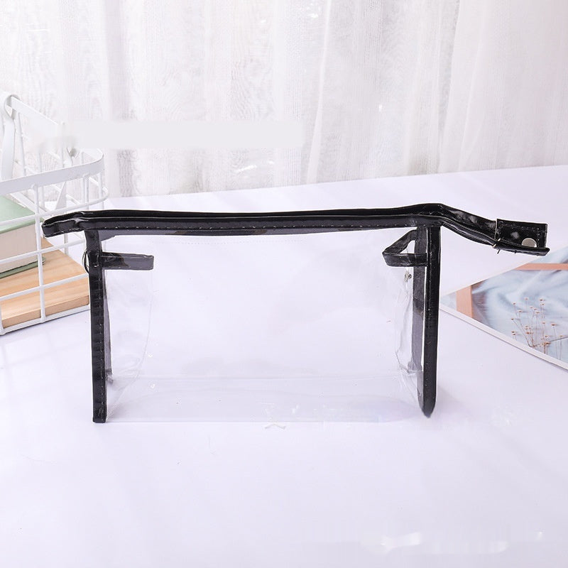 Sac de rangement de grande capacité de mode de lavage portatif de maquillage Transparent imperméable de PVC