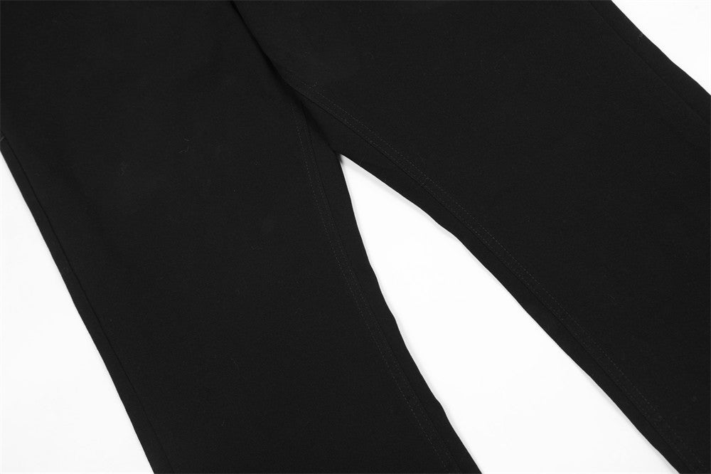 Solid Color Simple Bootcut Casual Trousers For Men