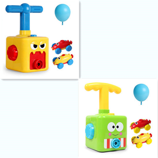 Power Balloon Launch Tower Toy Puzzle  Education Inertia Air Power Balloon Car Science Experimen Toy For Children Gift