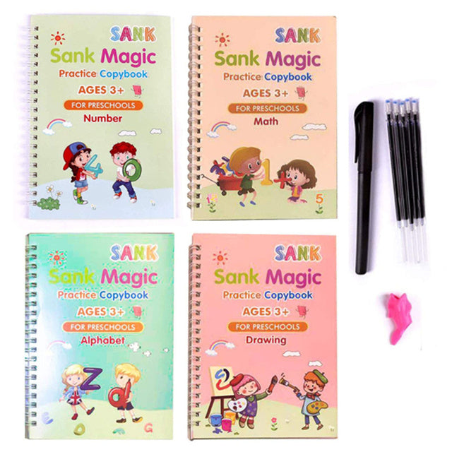 Cahier de copie pour enfants, autocollant d'écriture, pratique, cahier d'anglais