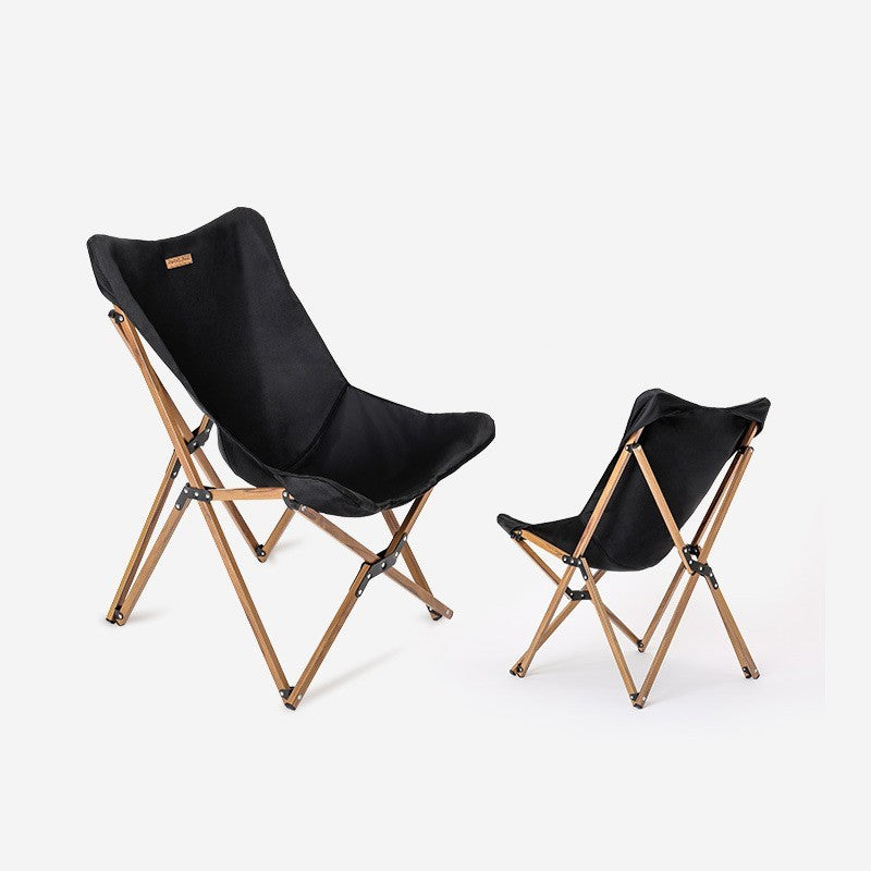 Chaise de Camping pliante en bois, tuyau en aluminium, Grain de bois, loisirs portables
