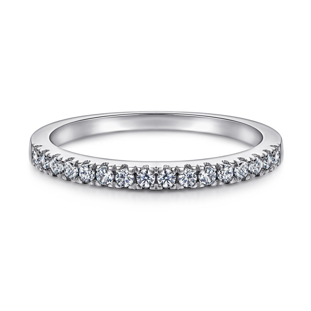 Bague en argent 925 sertie de diamants Fashion Lady