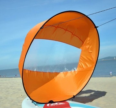 Voile de Kayak pliante, pagaie à vent, planche à pagaie Popup, voile de canoë Durable, aviron, bateau sous le vent