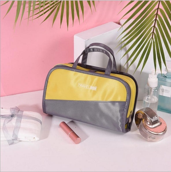 Sac de rangement cosmétique simple de grande capacité assorti aux couleurs