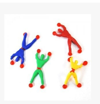 Petit homme collant grimper sur le mur, jouets pour enfants, bâton homme pliable, jouet d'escalade mural