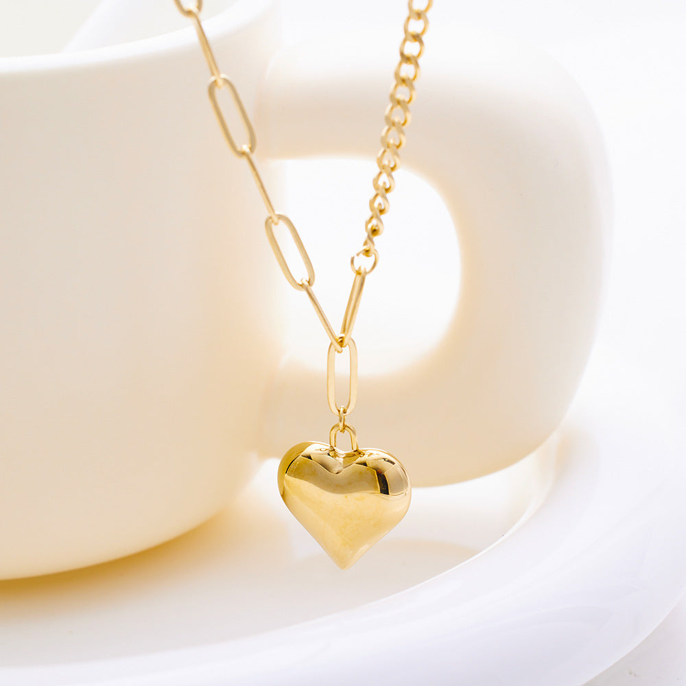 Cadena de suéter con colgante de circonio de color con incrustaciones