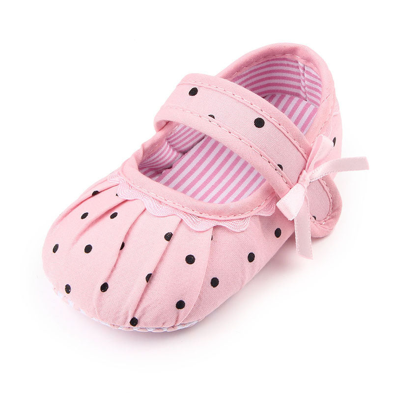 Zapatos de bebé niña lindos lunares princesa niño antideslizante en zapatos 
