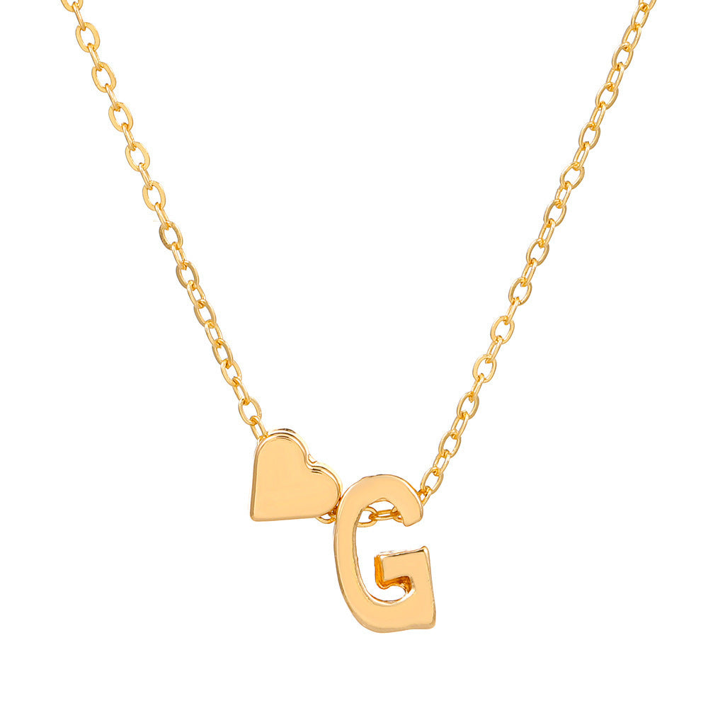 European And American Fashion Love 26 English Letter Simplicity Necklace