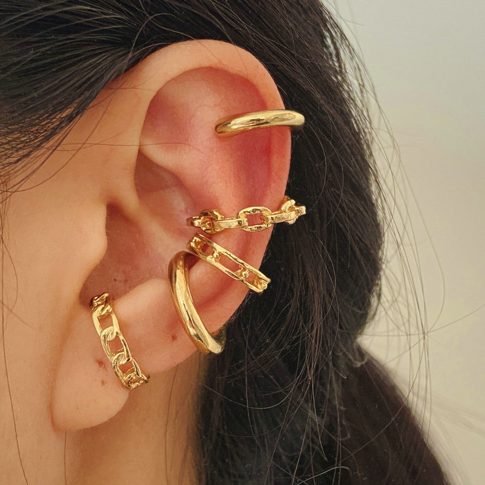 Ensemble créatif simple de cinq clips d'oreille non percés