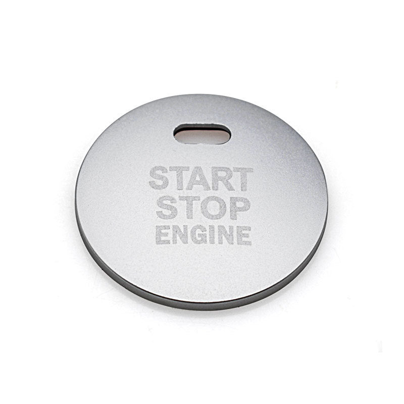 Car Interior Decoration One-key Start Decoration Sticker Key Cover Start Aluminum Alloy