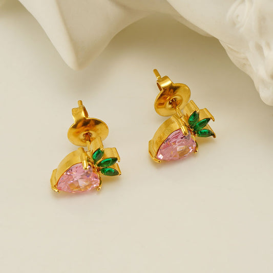 Golden Small And Versatile Fruit Puncture Ear Bone Stud