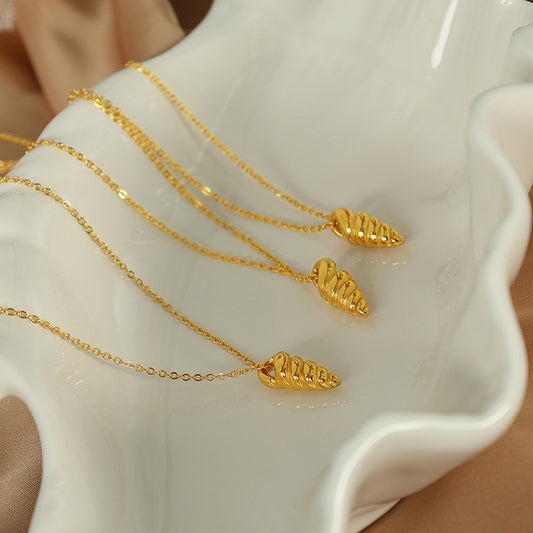 Niche Design Thread Necklace Women's Light Luxury Non-fading Titanium Steel Clavicle Chain