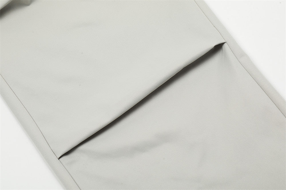 Men's Solid Color Baggy Straight Trousers