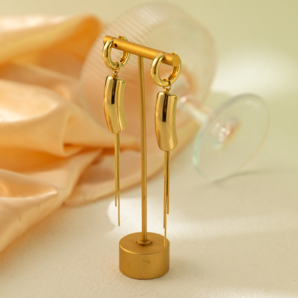 Boucles d'oreilles longues asymétriques créatives pour femmes