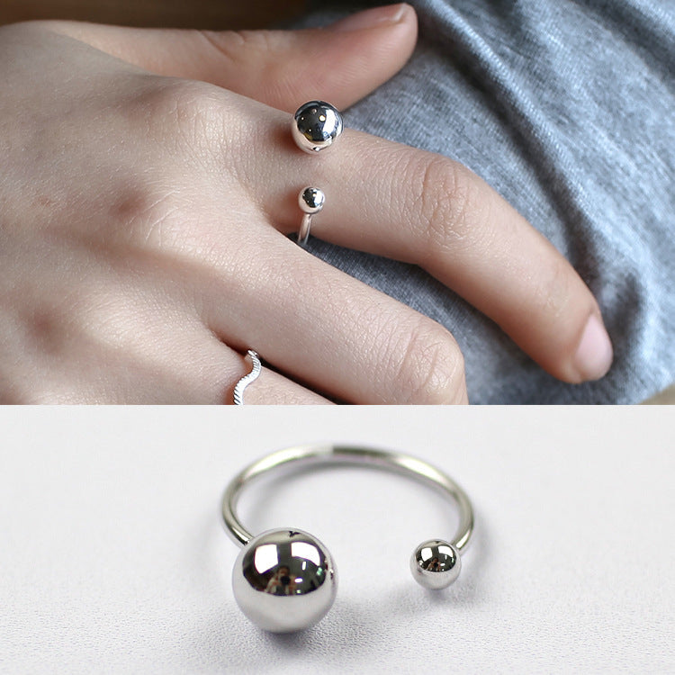 Simple Line Ball Ring For Women