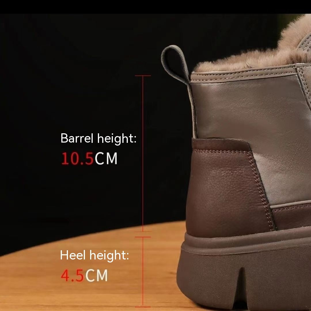 Bottes courtes isolantes en peluche et épaisses