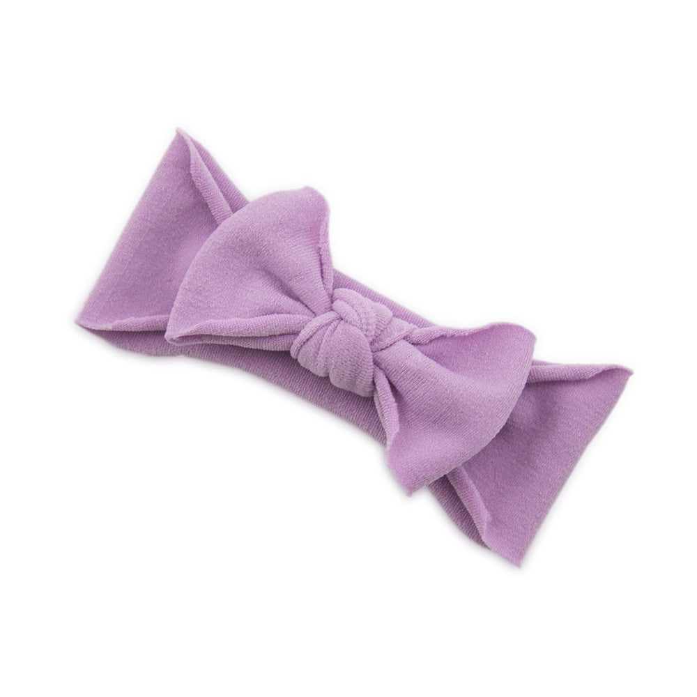 Accessoires pour cheveux de bébé, bandeau noué de couleur unie