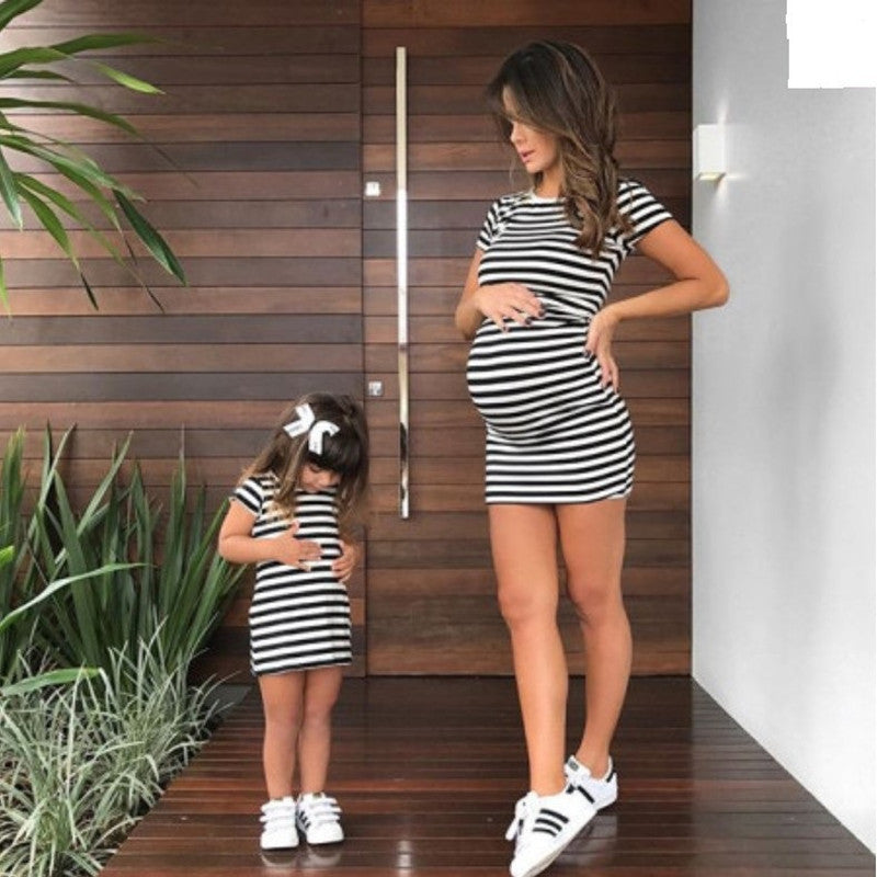 Vestido padre-hijo de rayas